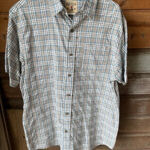 RedHead Blue and Gray Casual Button Down Shirt
